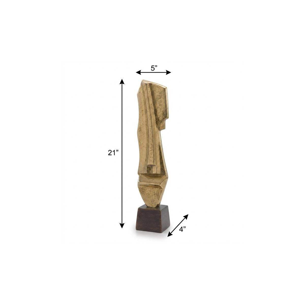 21" Gold And Bronze Aluminum Hand Painted Statue - HomeRoots - Flyclothing LLC