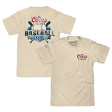 Coors Light Baseball League Front and Back Beer Logo T-Shirt - Cream