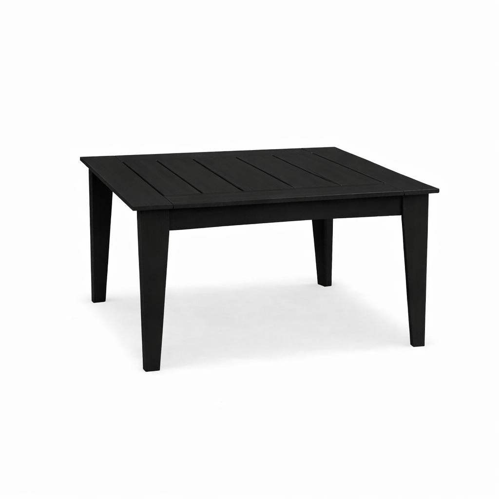 39" Black Heavy Duty Plastic Square Outdoor Dining Table - HomeRoots - Flyclothing LLC