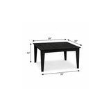 39" Black Heavy Duty Plastic Square Outdoor Dining Table - HomeRoots - Flyclothing LLC