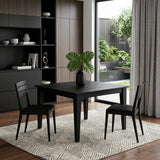 39" Black Heavy Duty Plastic Square Outdoor Dining Table - HomeRoots - Flyclothing LLC