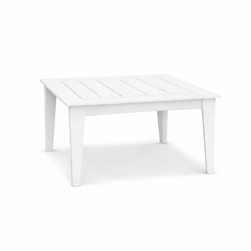 39" White Heavy Duty Plastic Square Outdoor Dining Table - HomeRoots - Flyclothing LLC