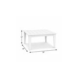 39" White Heavy Duty Plastic Square Outdoor Dining Table - HomeRoots - Flyclothing LLC