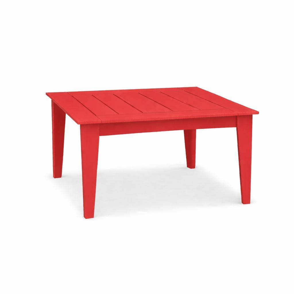 39" Red Heavy Duty Plastic Square Outdoor Dining Table - HomeRoots - Flyclothing LLC