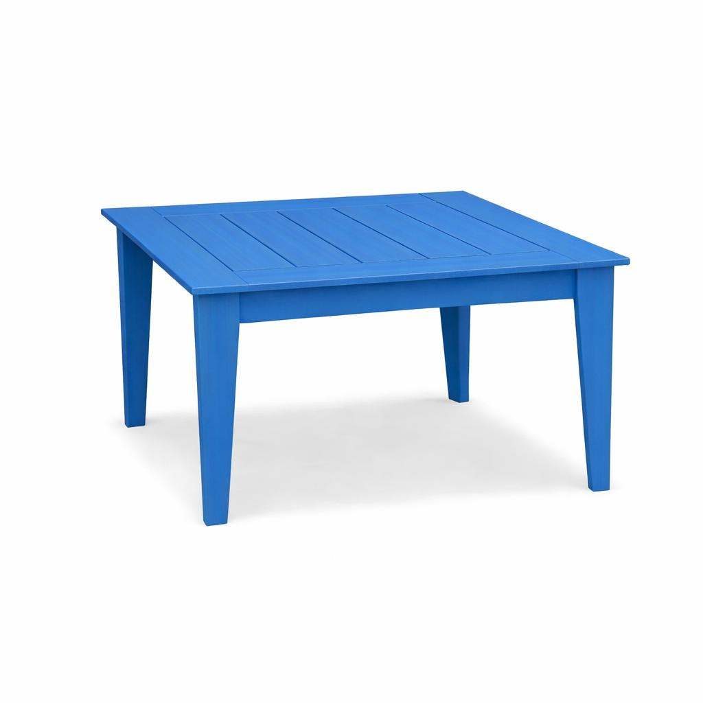39" Blue Heavy Duty Plastic Square Outdoor Dining Table - HomeRoots - Flyclothing LLC