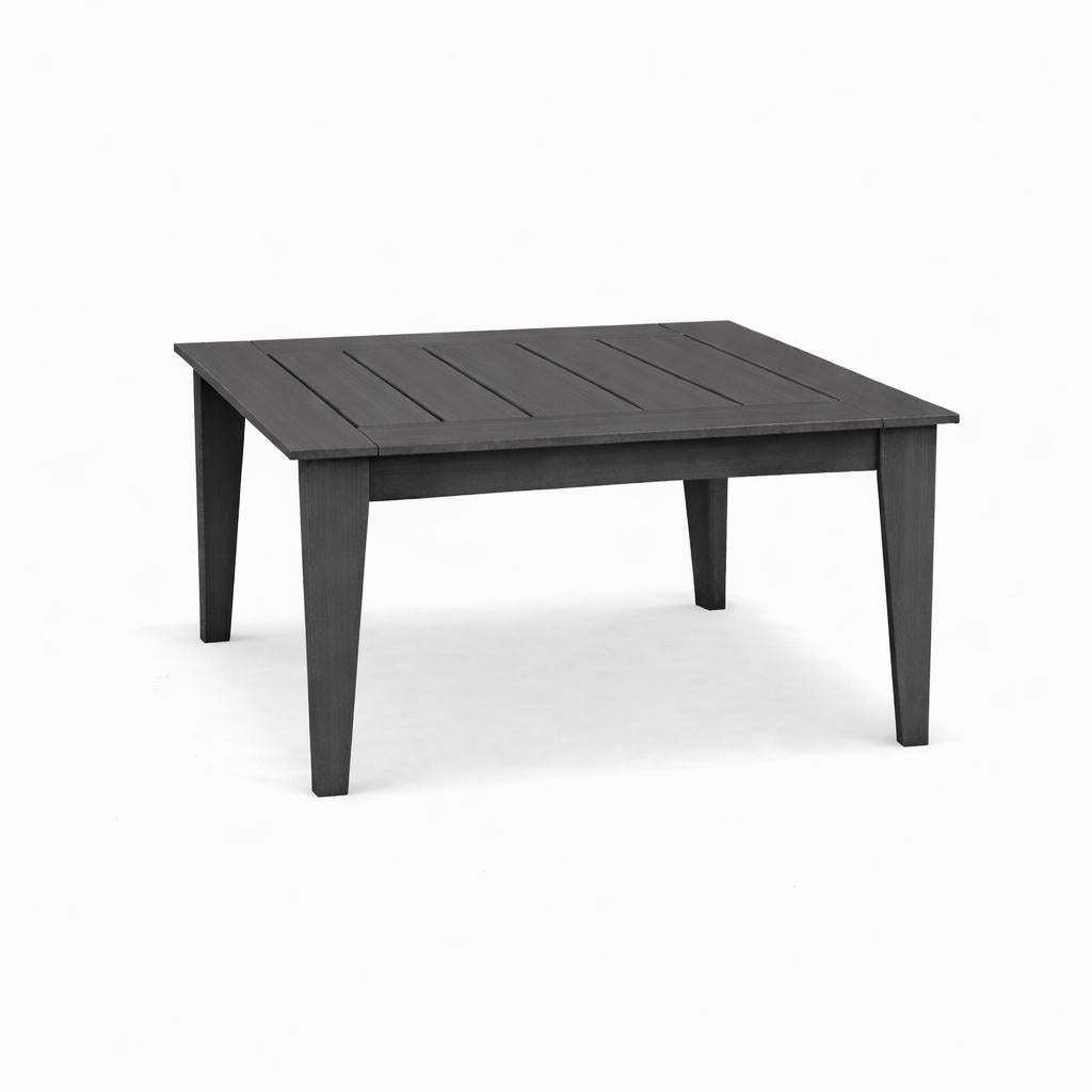 39" Dark Gray Heavy Duty Plastic Square Outdoor Dining Table - HomeRoots - Flyclothing LLC