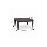 39" Dark Gray Heavy Duty Plastic Square Outdoor Dining Table - HomeRoots - Flyclothing LLC