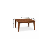 39" Walnut Heavy Duty Plastic Square Outdoor Dining Table - HomeRoots - Flyclothing LLC