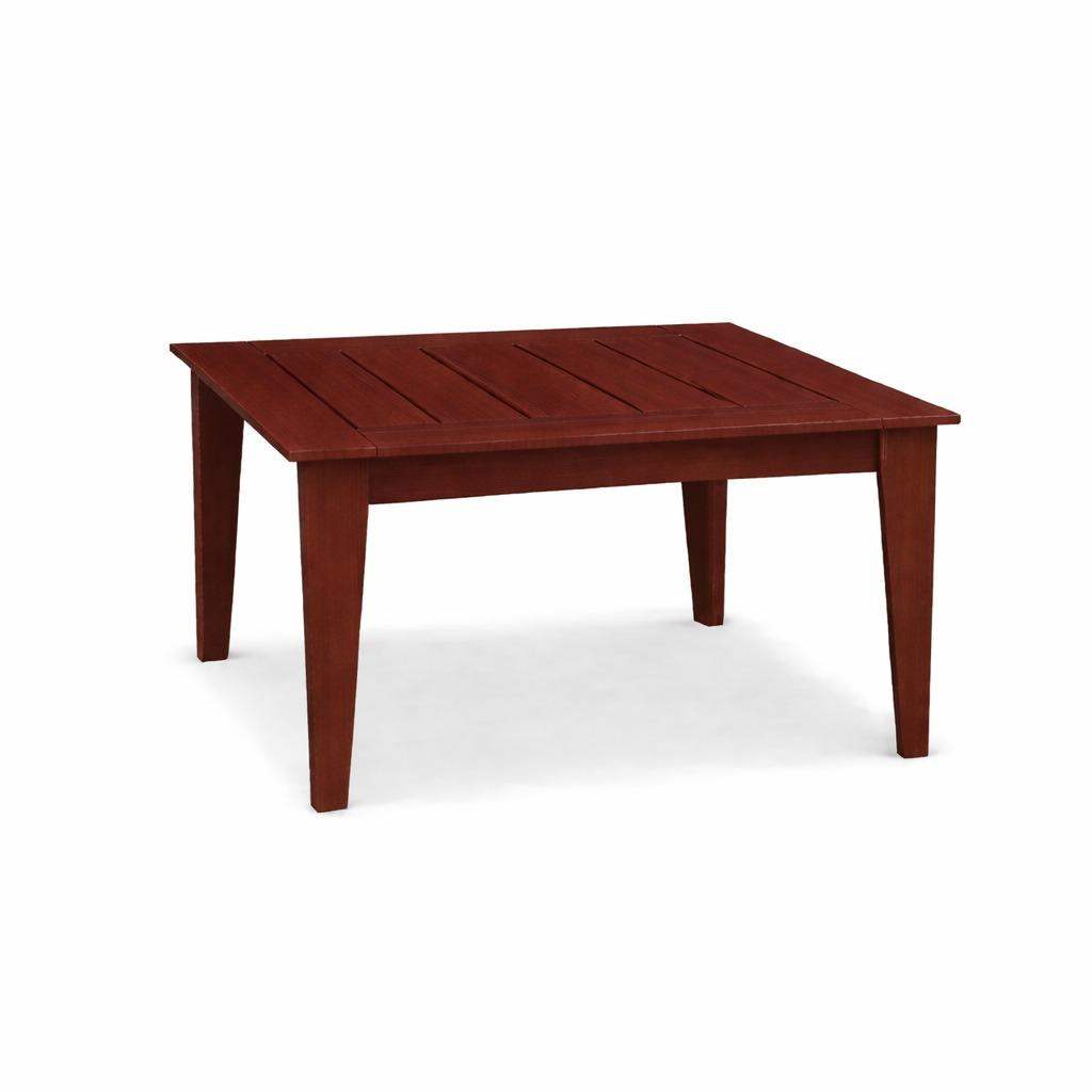 39" Mahogany Heavy Duty Plastic Square Outdoor Dining Table - HomeRoots - Flyclothing LLC