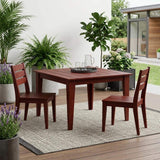 39" Mahogany Heavy Duty Plastic Square Outdoor Dining Table - HomeRoots - Flyclothing LLC