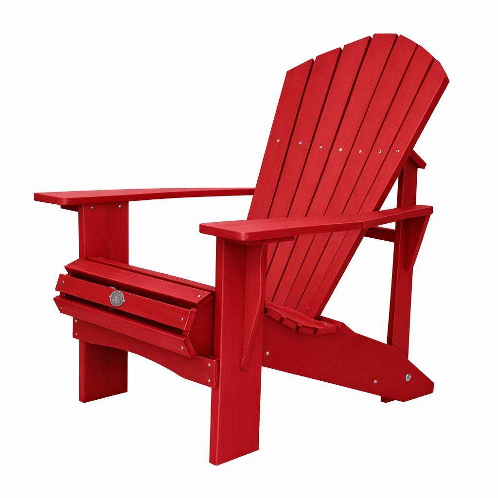 24" Red Heavy Duty Plastic Outdoor Adirondack Chair - HomeRoots - Flyclothing LLC