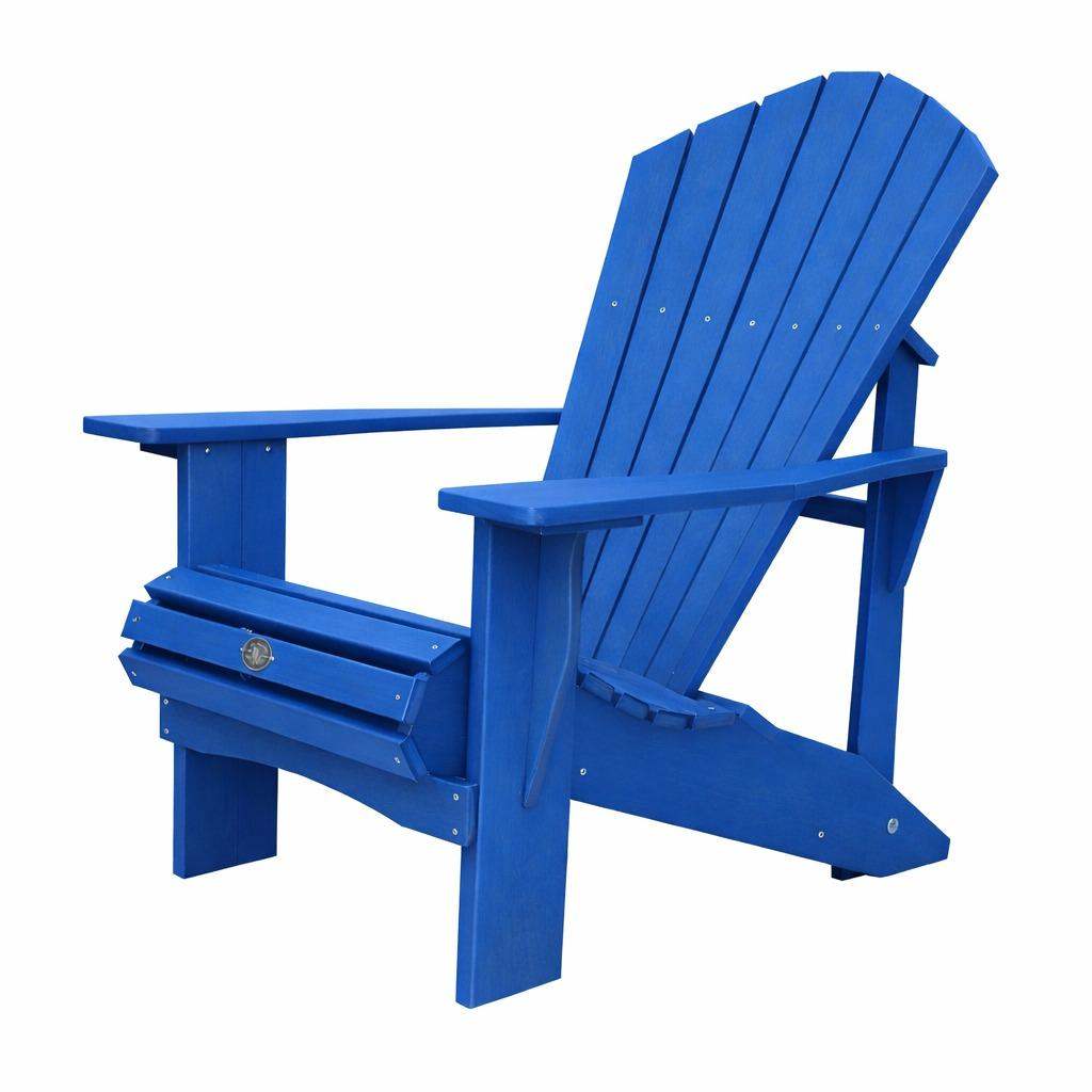 24" Blue Heavy Duty Plastic Outdoor Adirondack Chair - HomeRoots - Flyclothing LLC