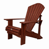 24" Mahogany Textured Heavy Duty Plastic Outdoor Adirondack Chair - HomeRoots - Flyclothing LLC