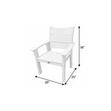 26" White Heavy Duty Plastic Outdoor Dining Chair - HomeRoots - Flyclothing LLC