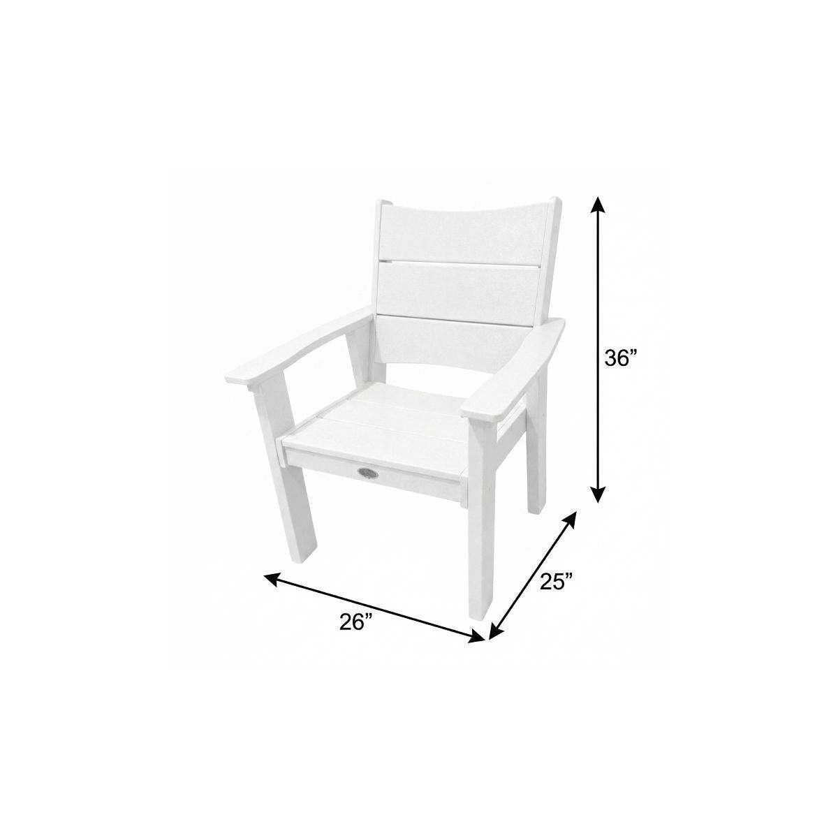26" White Heavy Duty Plastic Outdoor Dining Chair - HomeRoots - Flyclothing LLC