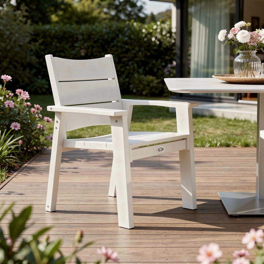 26" White Heavy Duty Plastic Outdoor Dining Chair - HomeRoots - Flyclothing LLC