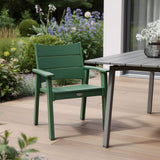26" Green Heavy Duty Plastic Outdoor Dining Chair - HomeRoots - Flyclothing LLC