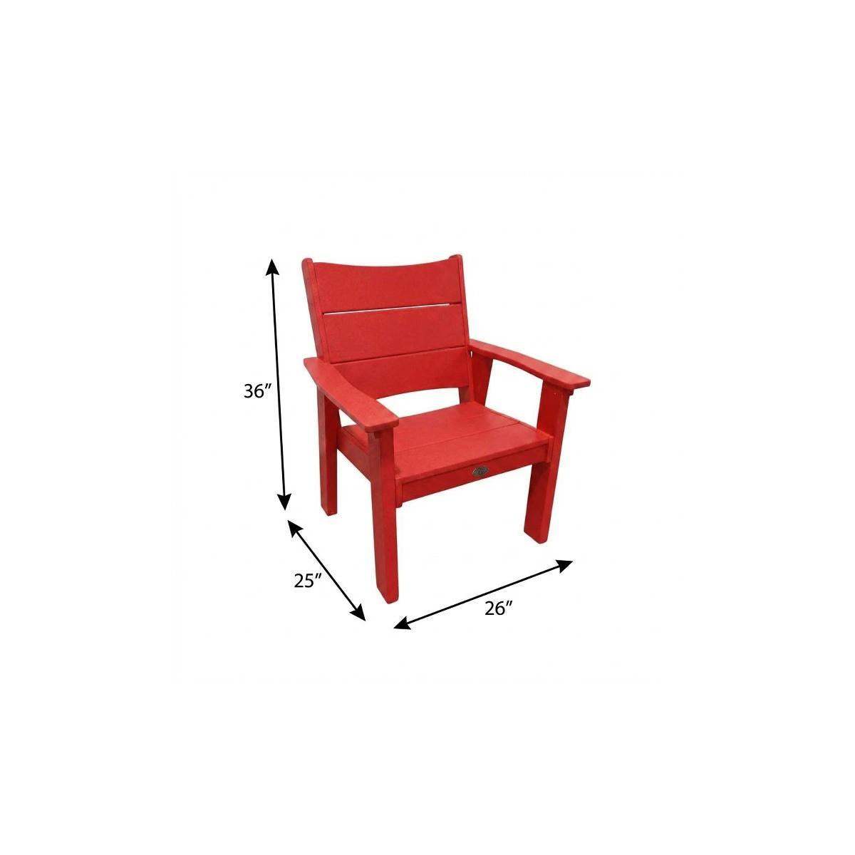 26" Red Heavy Duty Plastic Outdoor Dining Chair - HomeRoots - Flyclothing LLC
