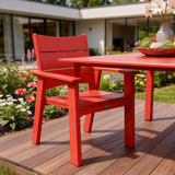 26" Red Heavy Duty Plastic Outdoor Dining Chair - HomeRoots - Flyclothing LLC