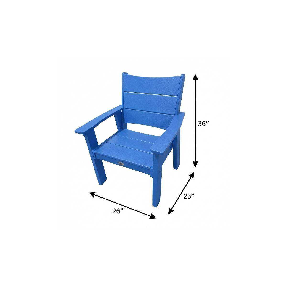 26" Blue Heavy Duty Plastic Outdoor Dining Chair - HomeRoots - Flyclothing LLC