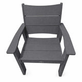 26" Gray Heavy Duty Plastic Outdoor Dining Chair - HomeRoots - Flyclothing LLC