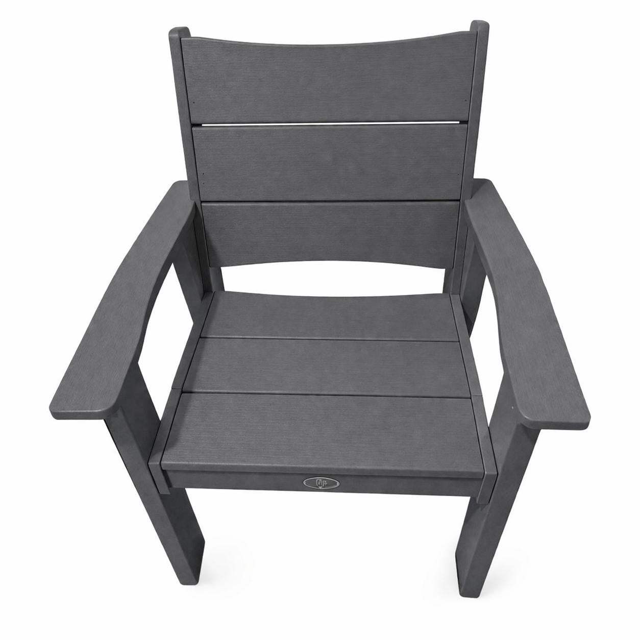 26" Gray Heavy Duty Plastic Outdoor Dining Chair - HomeRoots - Flyclothing LLC