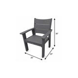 26" Gray Heavy Duty Plastic Outdoor Dining Chair - HomeRoots - Flyclothing LLC