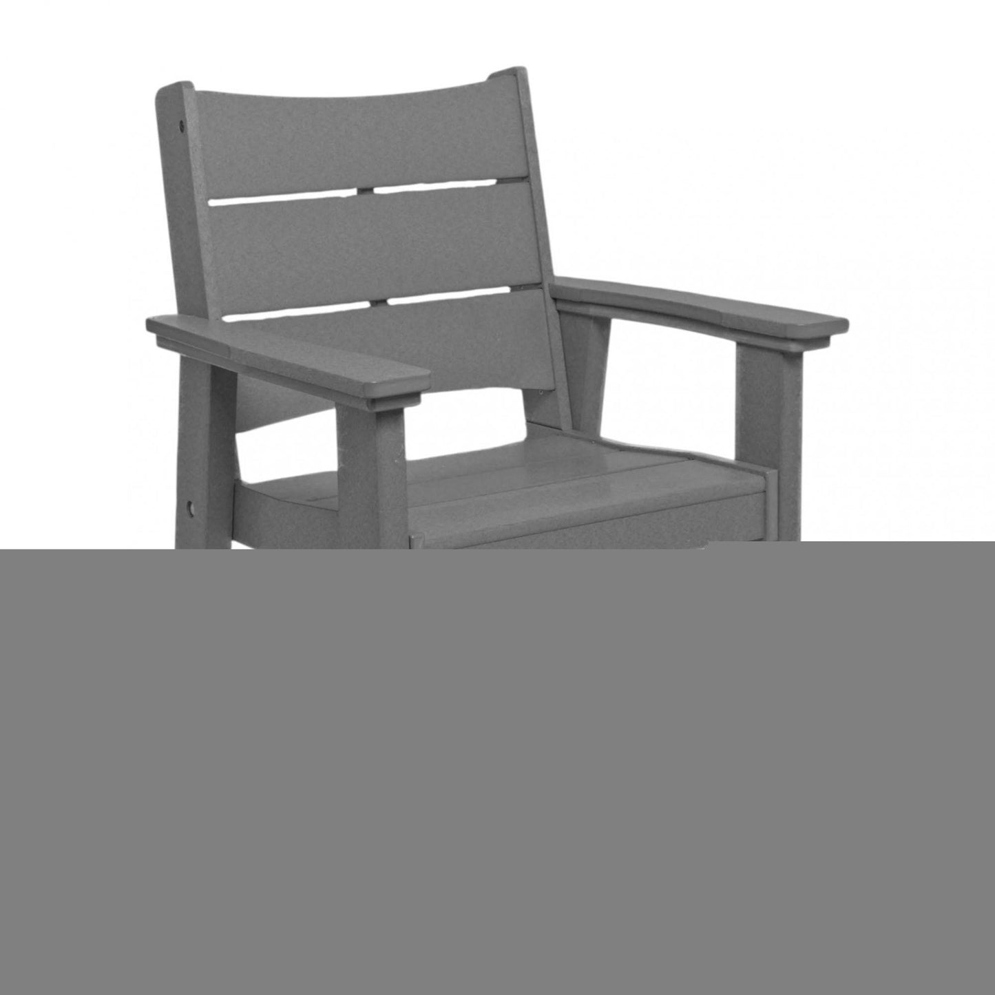 26" Gray Heavy Duty Plastic Outdoor Dining Chair - HomeRoots - Flyclothing LLC