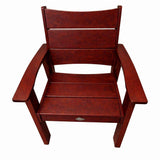 26" Mahogany Textured Heavy Duty Plastic Outdoor Dining Chair - HomeRoots - Flyclothing LLC