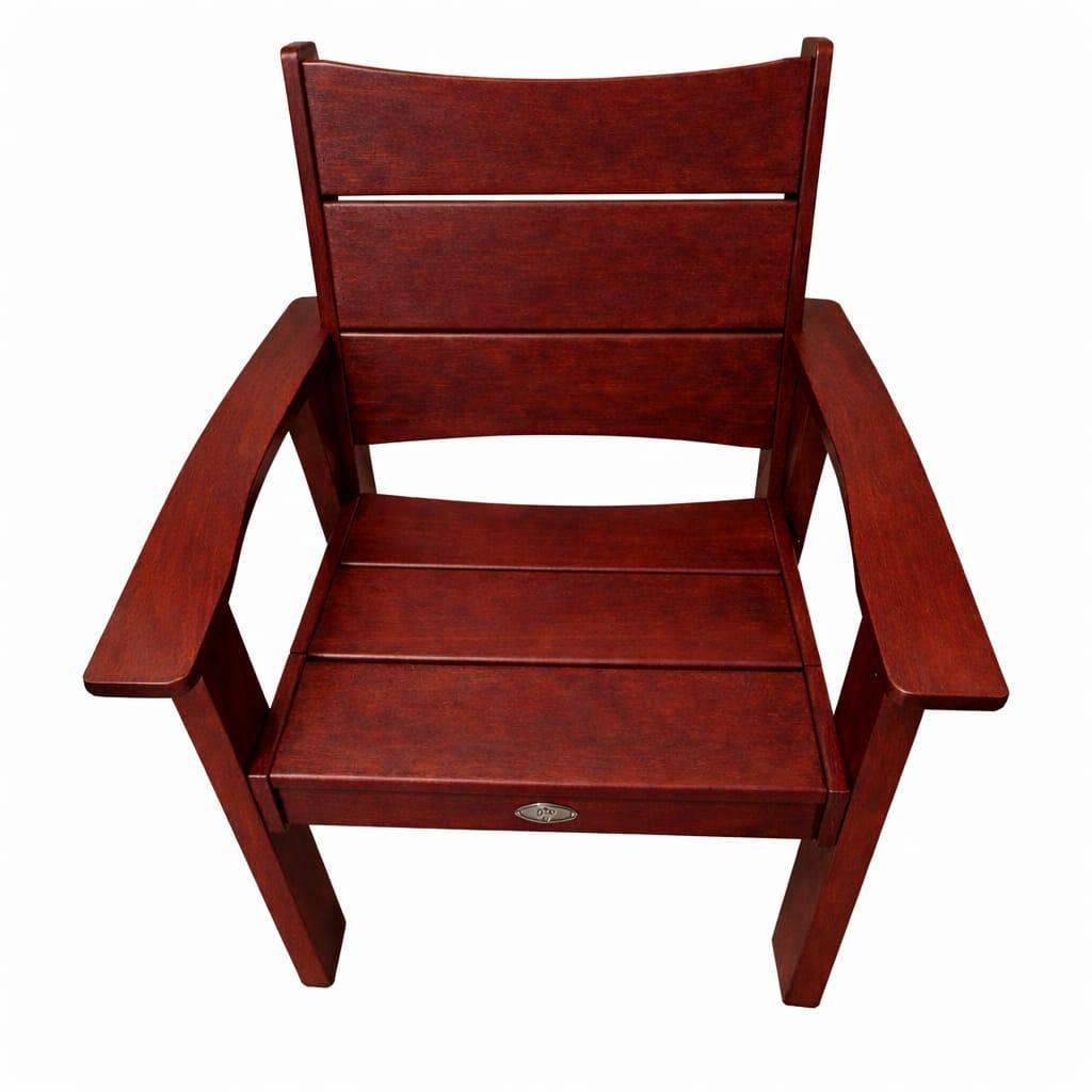 26" Mahogany Textured Heavy Duty Plastic Outdoor Dining Chair - HomeRoots - Flyclothing LLC