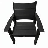 26" Black Heavy Duty Plastic Outdoor Dining Chair - HomeRoots - Flyclothing LLC