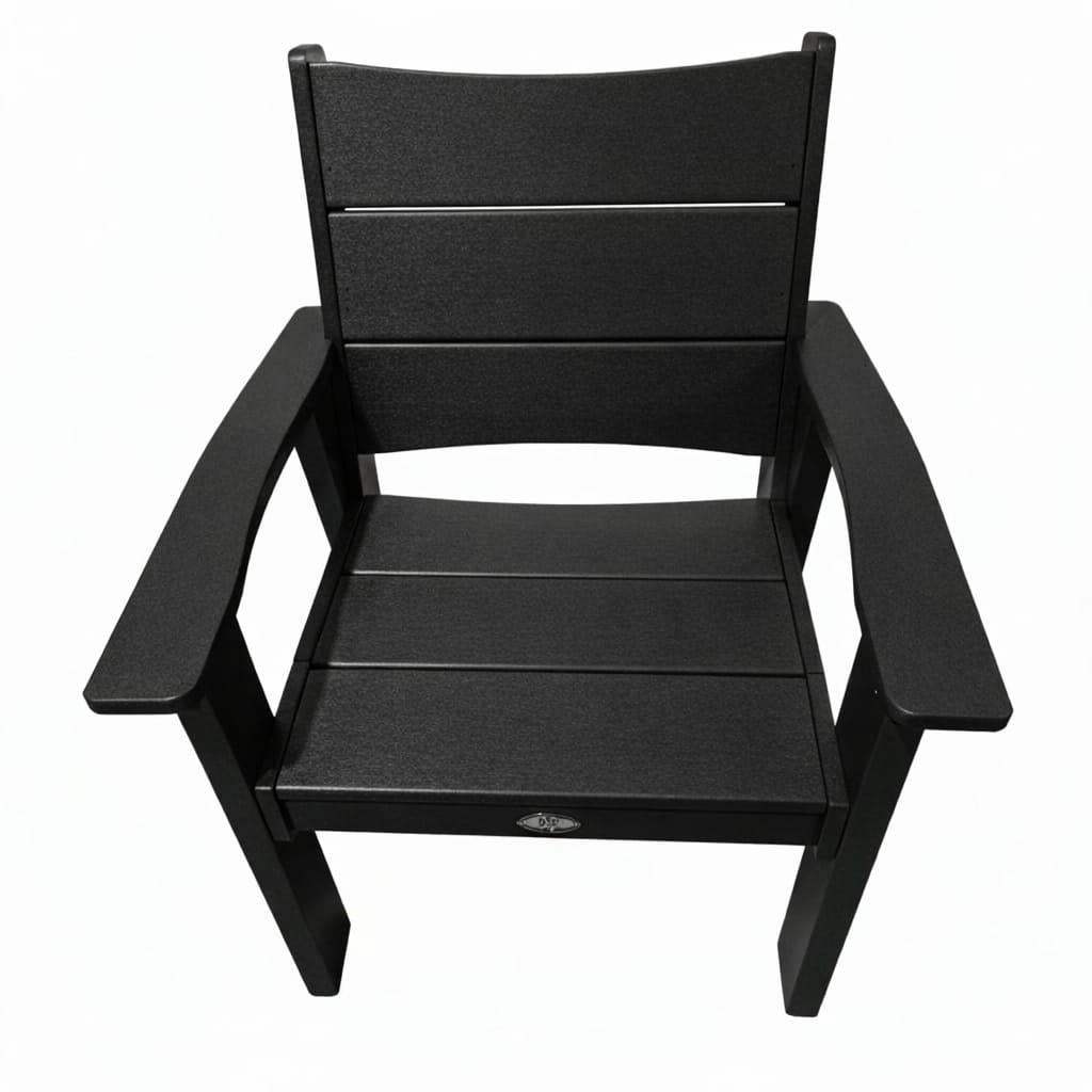 26" Black Heavy Duty Plastic Outdoor Dining Chair - HomeRoots - Flyclothing LLC