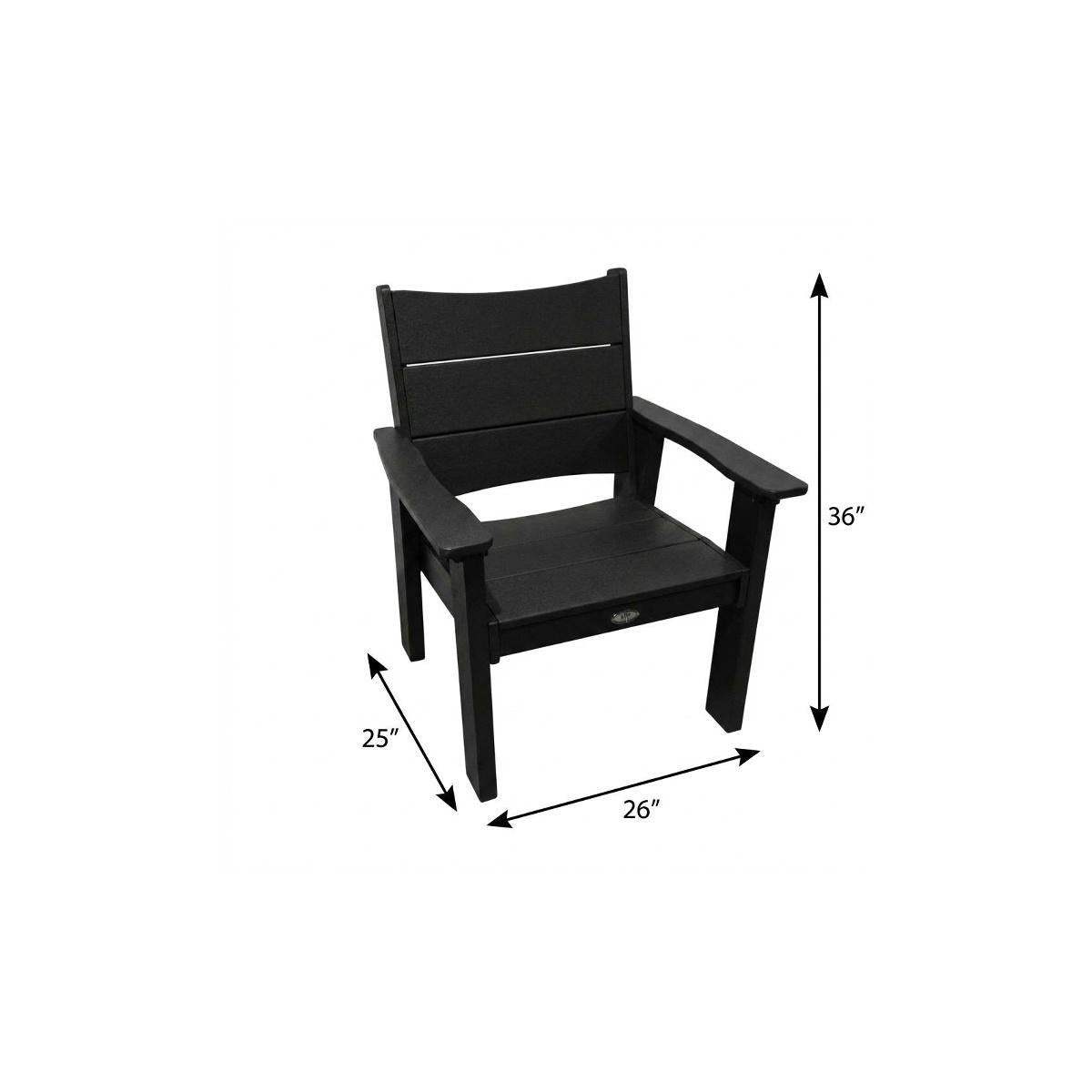 26" Black Heavy Duty Plastic Outdoor Dining Chair - HomeRoots - Flyclothing LLC