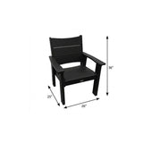 26" Black Heavy Duty Plastic Outdoor Dining Chair - HomeRoots - Flyclothing LLC