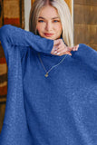 Zenana Full Size Brushed Melange Hacci Turtleneck Sweater - Trendsi - Flyclothing LLC