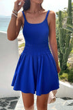 Devine Smocked Scoop Neck Mini Cami Dress - Trendsi - Flyclothing LLC