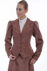 Scully Leather Chocolate Moire Outing Jacket - 738819-CHO - Scully Leather - Flyclothing LLC