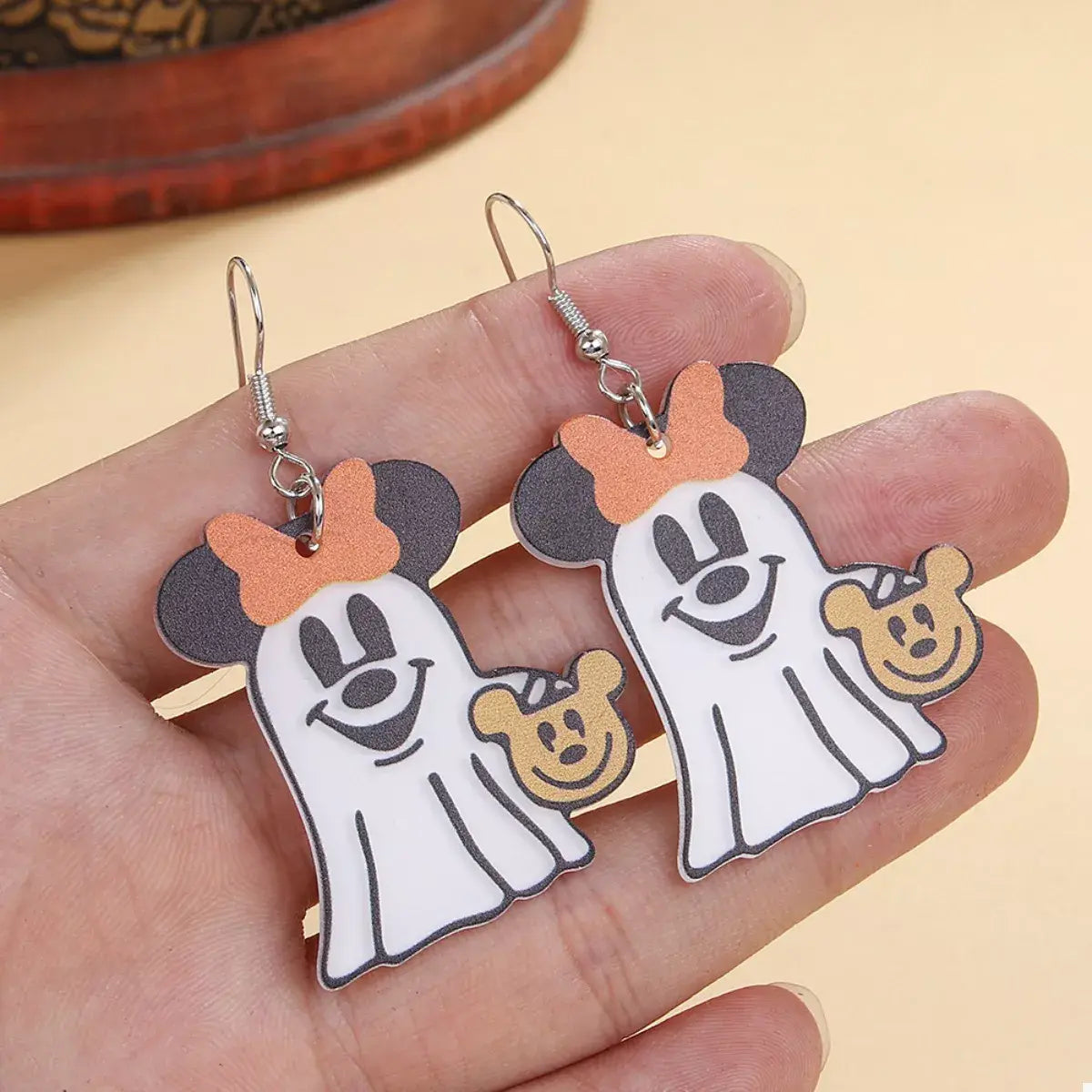 Halloween Mickey Ghost Dangle Earrings - Trendsi - Flyclothing LLC