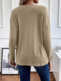 Button-Detail Dropped Shoulder Top - Trendsi - Flyclothing LLC