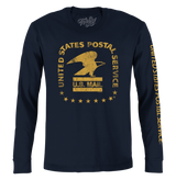 United States Postal Service Eagle Logo Long Sleeve T-Shirt - Navy Blue