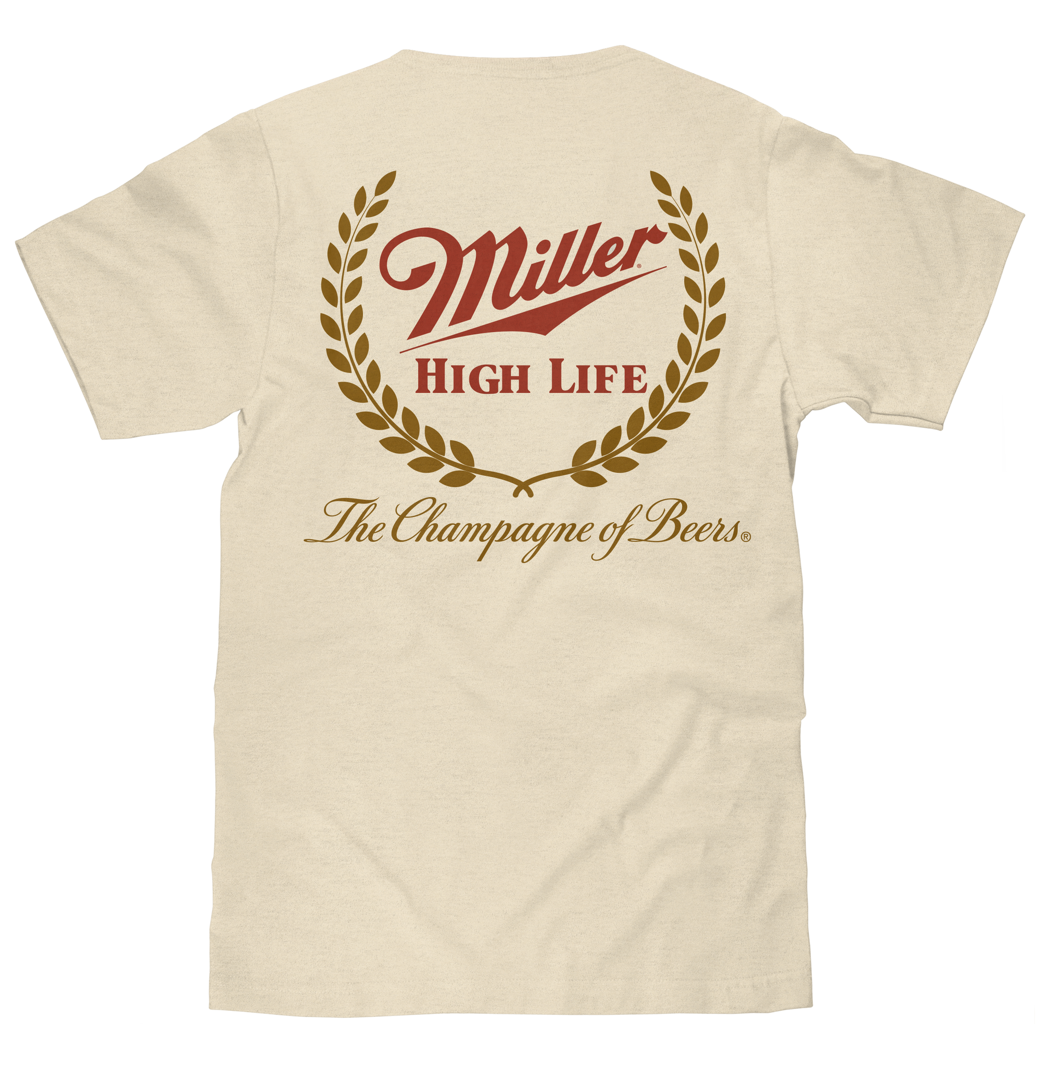 Miller High Life The Champagne of Beers Double Sided Logo T-Shirt