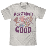 Monstrously Good General Mills Cereal Monster Cartoon Mascots T-Shirt - Heather Oatmeal