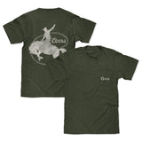 Tee Luv x Comfort Colors Faded Coors Rodeo Cowboy Left Chest Pocket T-Shirt - Moss Green