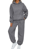 Full Size Kangaroo Pocket Hoodie and Joggers Set Plus Size - Trendsi - Flyclothing LLC