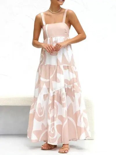 Square Neck Wide Strap Maxi Dress - Trendsi - Flyclothing LLC