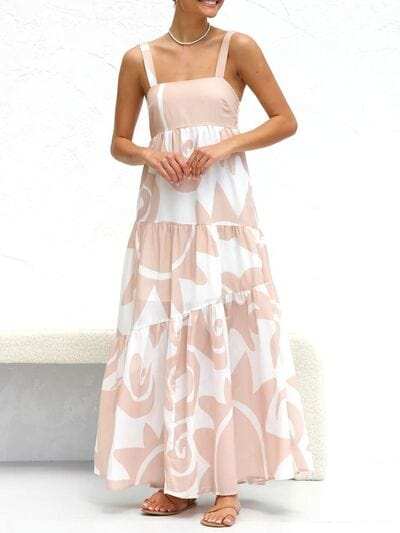 Square Neck Wide Strap Maxi Dress - Trendsi - Flyclothing LLC