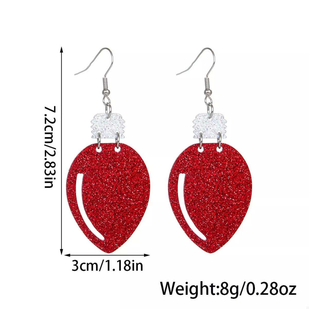 Christmas Glitter Drop Earrings - Trendsi - Flyclothing LLC