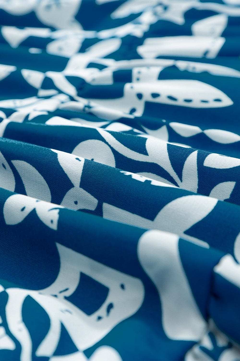 Printed Notched Short Sleeve Mini Dress - Trendsi - Flyclothing LLC