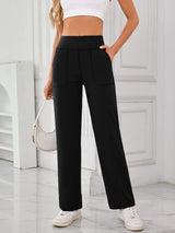 Lovelet High Waist Active Pants with Pockets - Trendsi - Flyclothing LLC