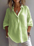 Collared Neck Long Sleeve Shirt - Trendsi - Flyclothing LLC